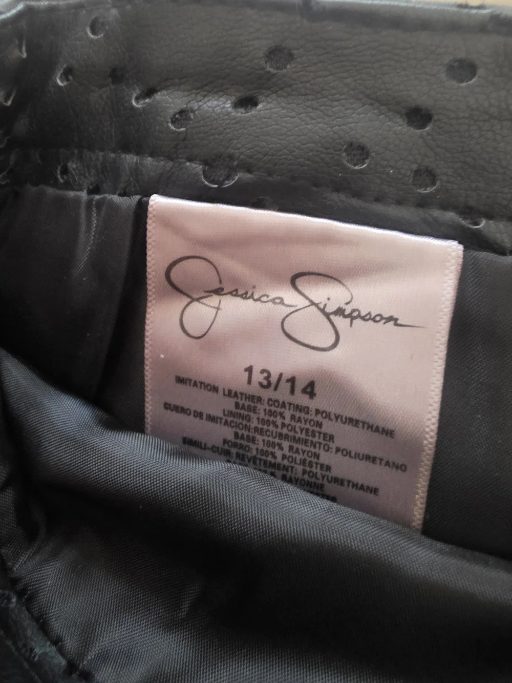 Jessica Simpson Black Laser-Cut Skater Skirt